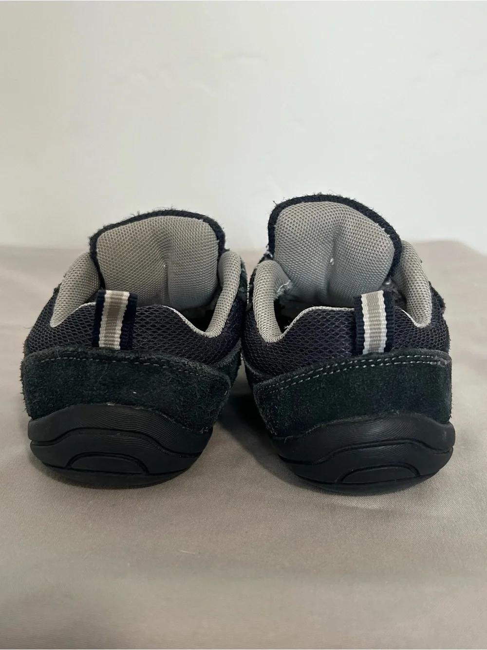 pediped Black and Gray Velcro baby Sneakers